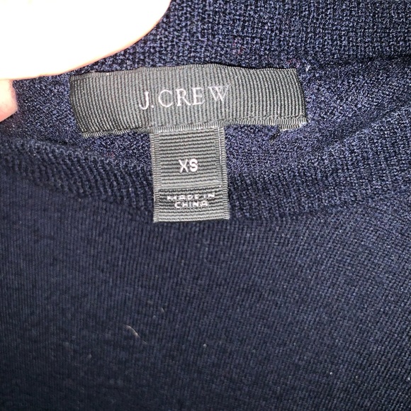 J CREW NAVY MERINO WOOL SWEATER - Picture 3 of 3